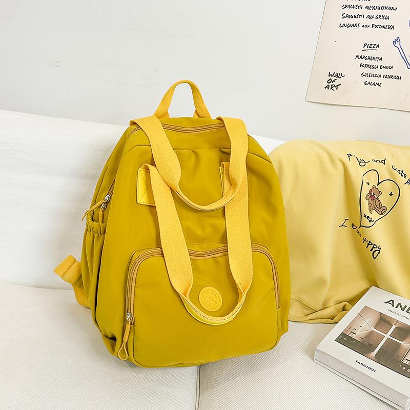 Rucsac Culoare Solidă Geantă Multifuncțională pentru Femei Geantă de Mână cu Capacitate Mare pentru Studenți Geantă de Umăr