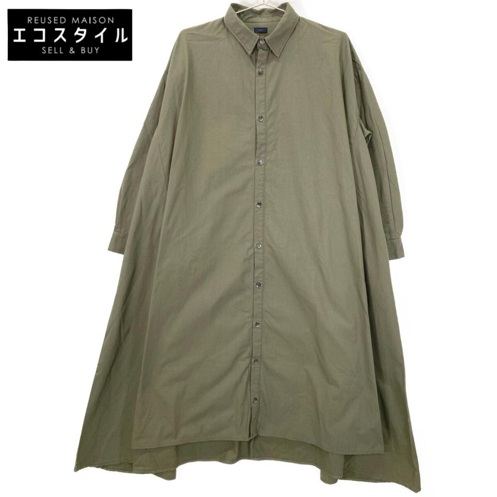 ICHI Olive LT/V200902 Flared Shirt Dress Dress Not Written oliveUsed