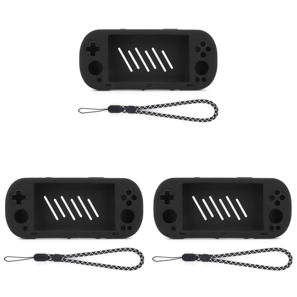 2/3Pcs Silicone Protective Case for Trimui Smart Pro Game Console Shockproof Soft Skin Cover Non-Slip Protector with Lanyard