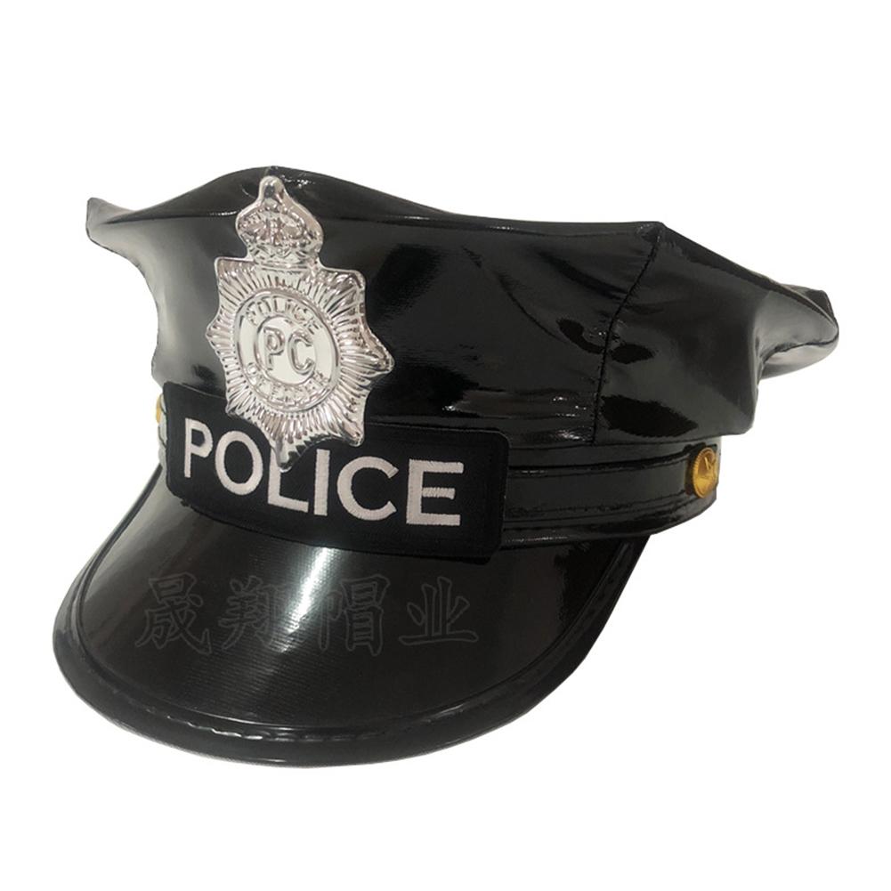 Cosplay Police Hat Wide Brim Octagon Cap Halloween  Supplies Special Police Props