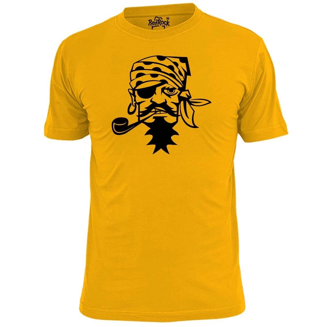 

Mens Angry Pirate Stencil T shirt Buccaneer Blackbeard Morgan S