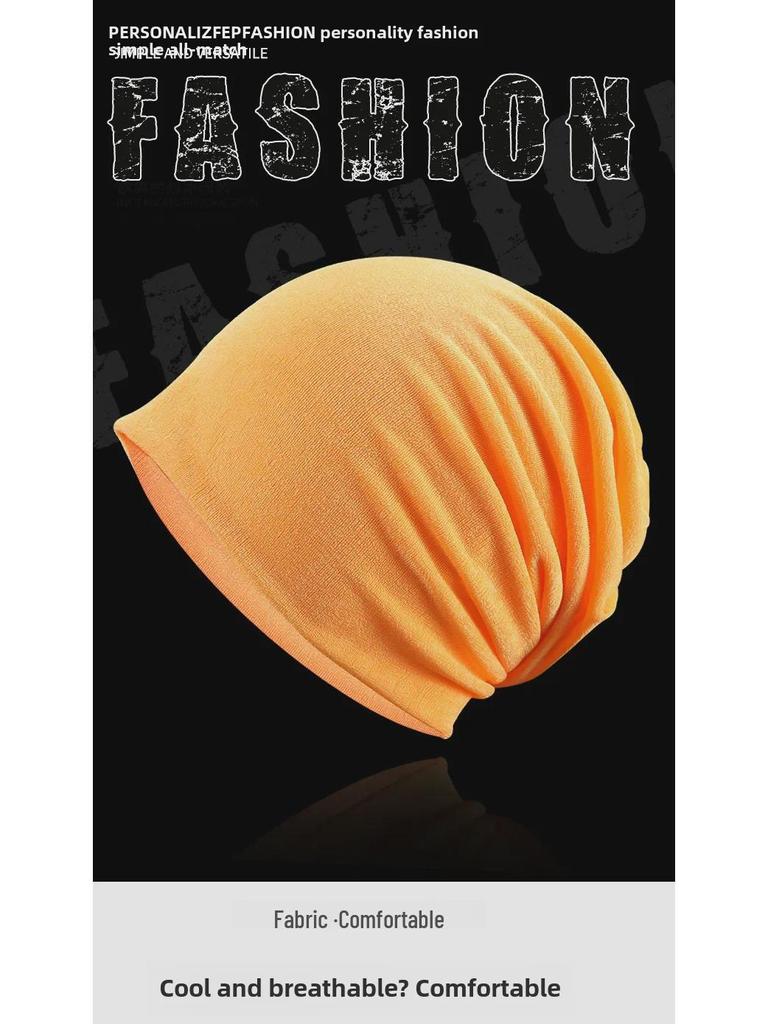 Breathable Knitted Fashion Pullover Hat for Spring, Summer & Autumn - European & American Style Soft Sleeping Cap