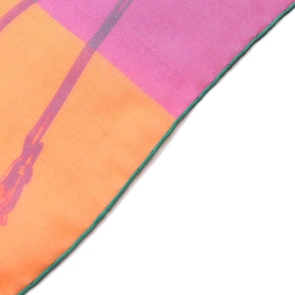 Great HERMES scarf Brides Rebelles Horse Tackle Rebellion Carr 140 Large Shawl silk Used