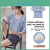 Womens Summer Sleep Suit With Round Neck Short Sleeve Top And Shorts For Relaxed Lounge Wear