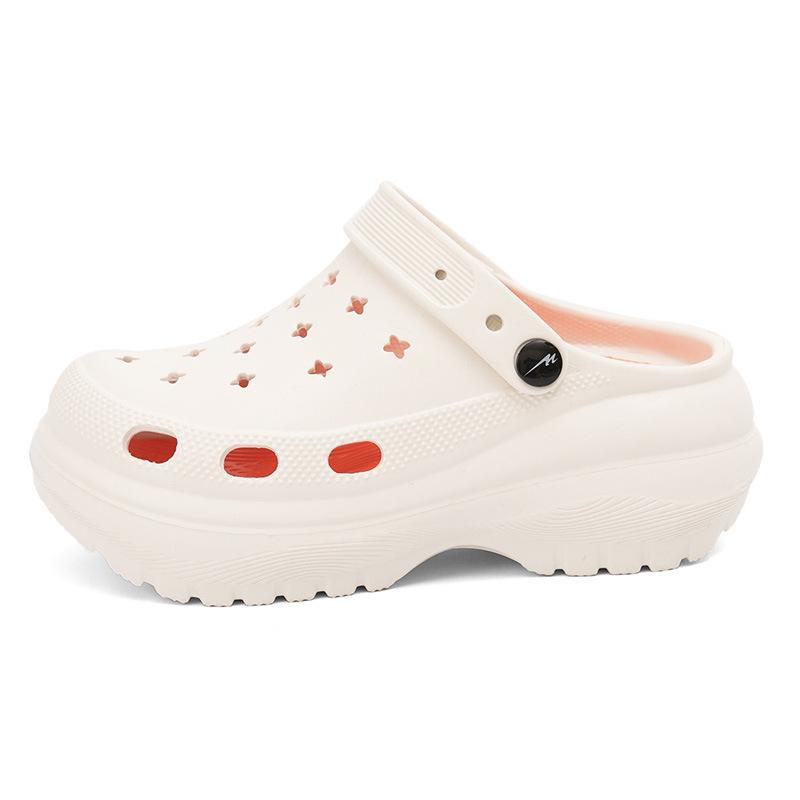 

CH1808 hole shoes women s new heightened thick-soled non-slip summer outdoor beach bag head drag home cool slippers 40