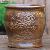 Retro Handmade Large Ceramic Flower Pot for Succulents and Green Plants, Ideal for Home and Landscaping Use
