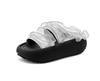 Fashion Shoes Low PU Fabric Hoof Heels Rome Rubber Cotton Shoes Low Cotton Fabric Rome Rubber PU Hoof