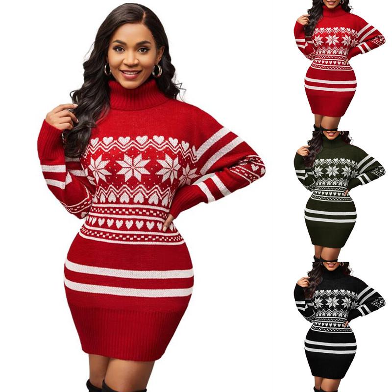 Women's Long Sleeve Festive Dress | Mini