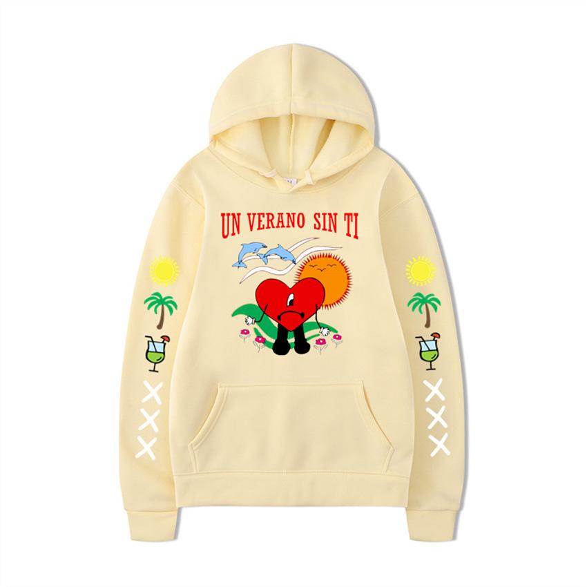 Un Verano Sin Ti Hoodie Bad Bunny Hooded Print Sweater Men And Women