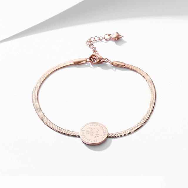 High Quality Stainless Steel Roman Numerals Rose Gold Bracelets &Bangles Female Charm Popular Bracelet For Women Jewelry