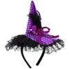 Feathered Witch Hat Headband Kids Halloween Party Costume Props Unique Style Festive Supplies Event Accessories Dress Up