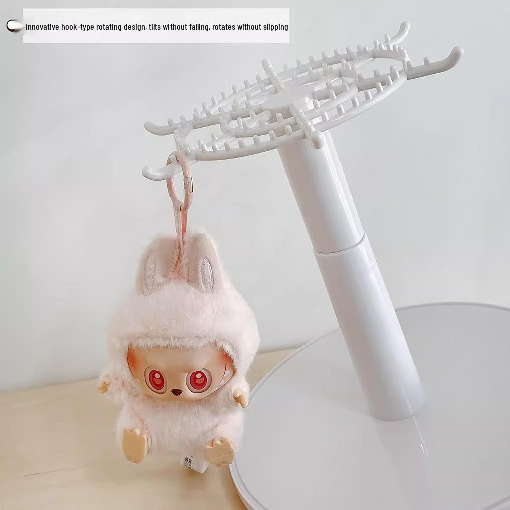 Rotating Labubu Plush Doll Display and Storage Box