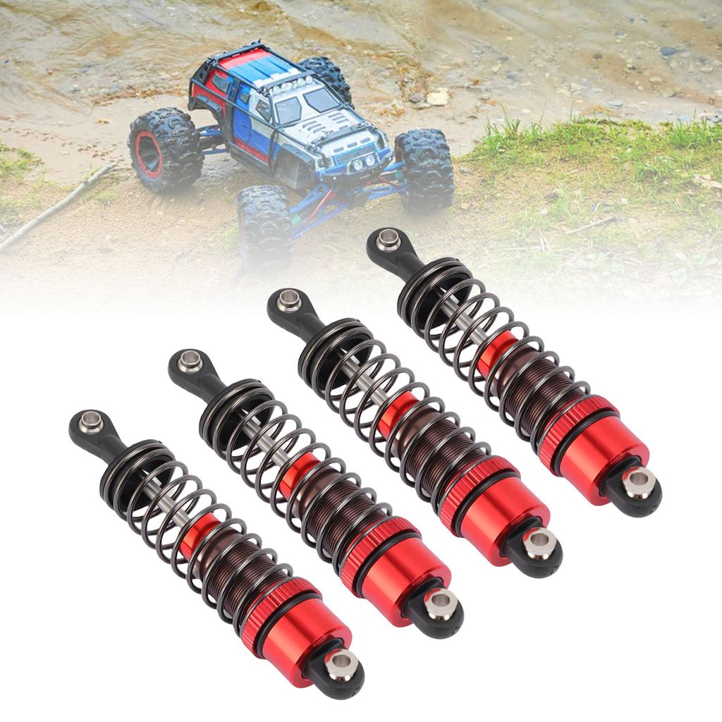 4 PCS 75mm RC Car Oil S Aluminum Alloy Damper Set for 1/10 Scale RC Cars