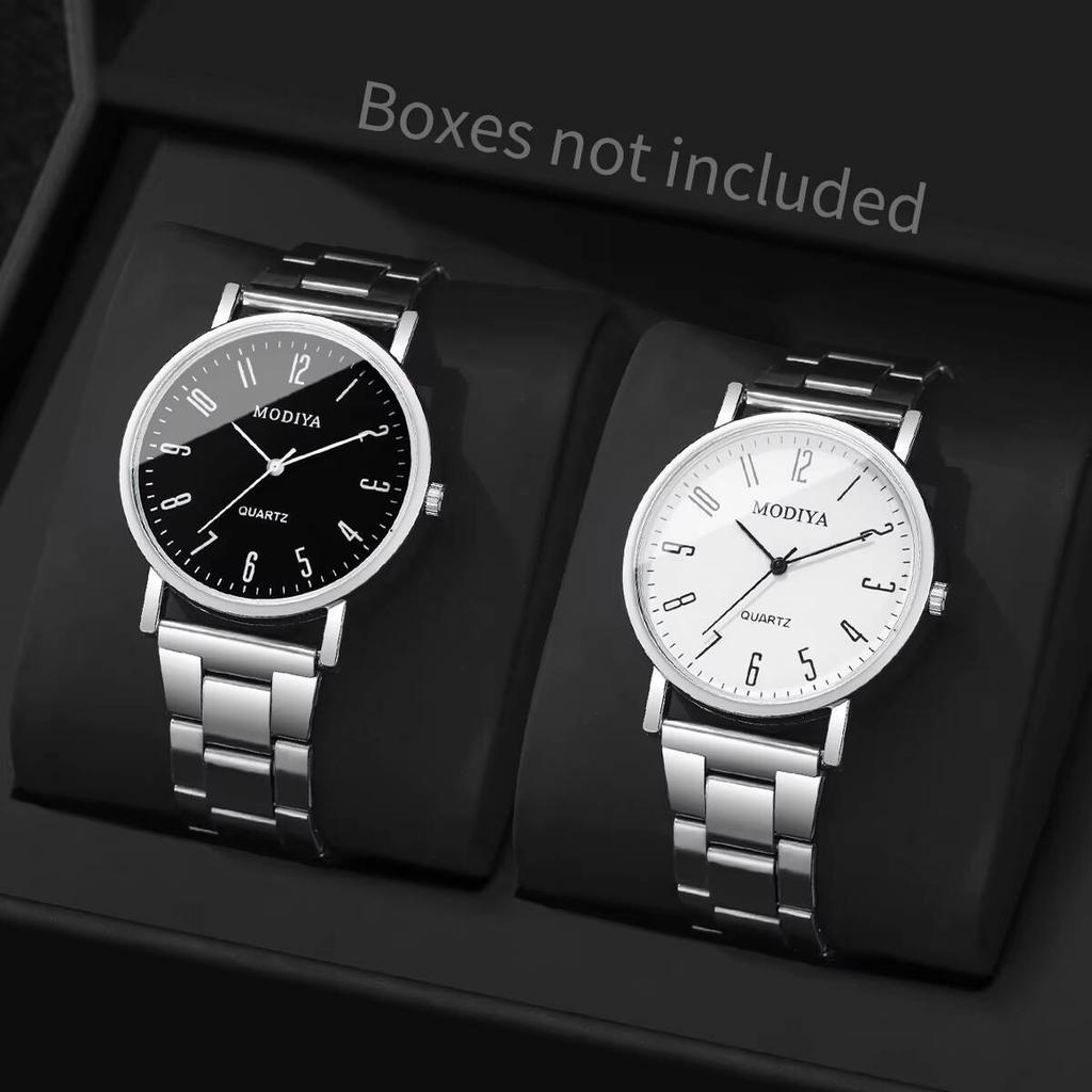 2PCS/Set Fashion Men Business Watches Casual Mens Analog Quartz Watch Reloj Hombre