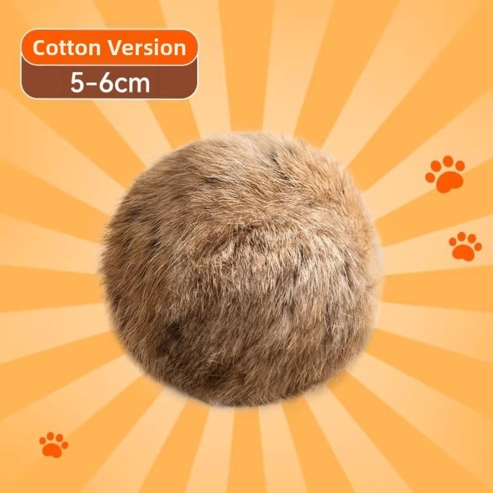 Self-entertaining Rabbit Fur Ball Cat Toy Training Pet Supplies Soft Fluffy Cat Toy Ball Furry Catnip Toy Balls