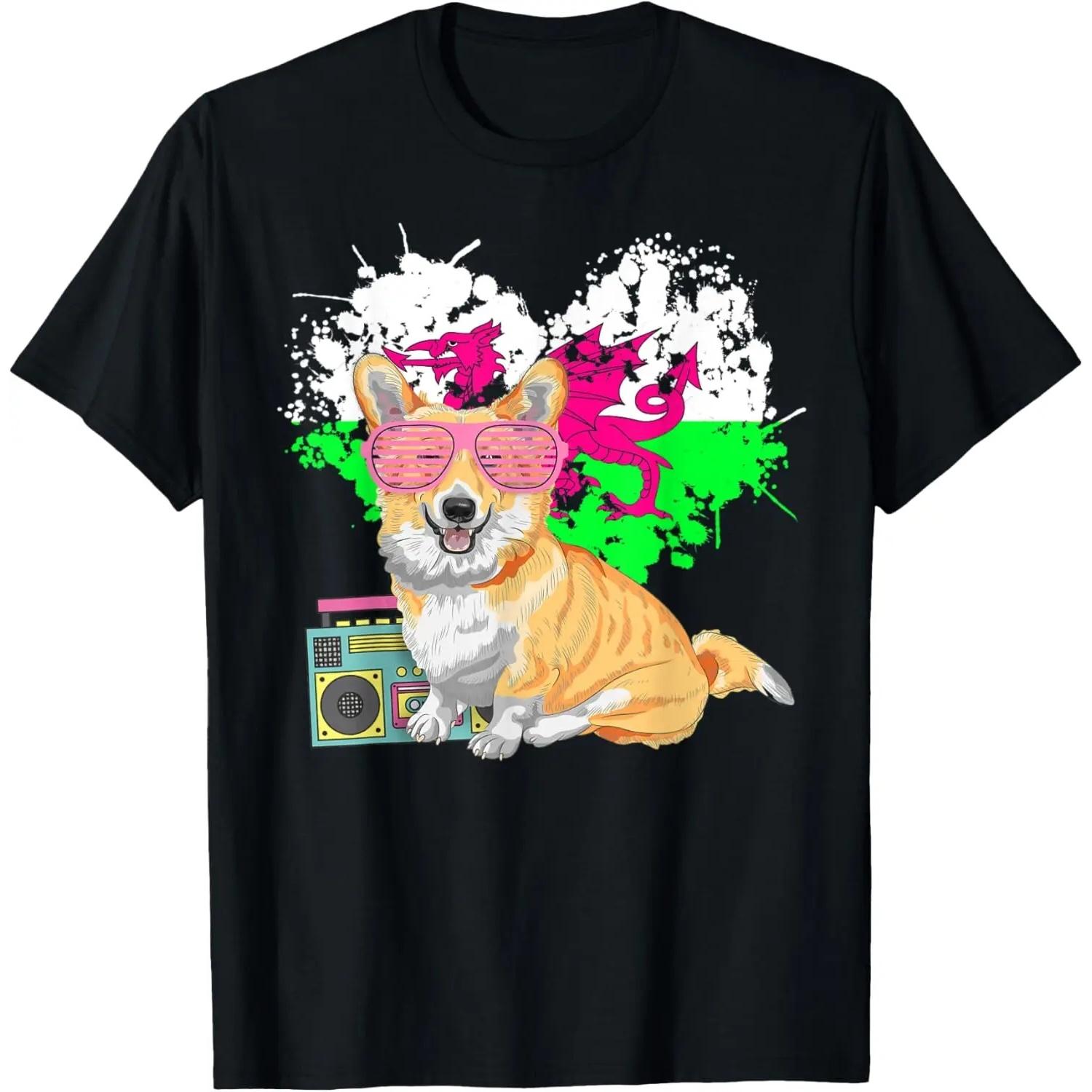 90s Pembroke Welsh Corgi For Rave Outfit & 1990s Fancy Dress T-Shirt S чёрный