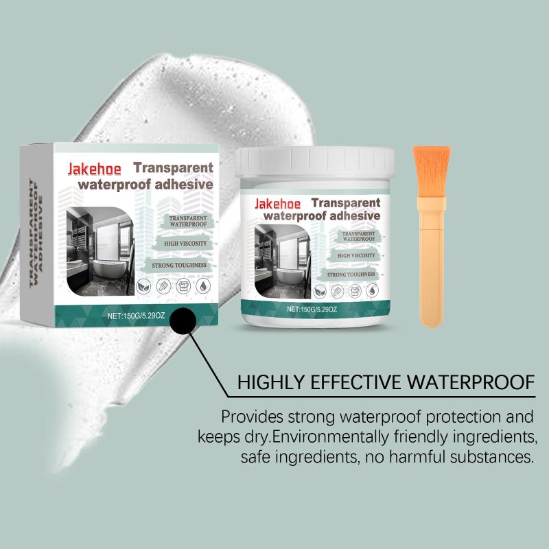 Jakehoe Multi-Functional Transparent Waterproof Adhesive, Home Renovation Wear-Resistant Waterproof Invisible Adhesive