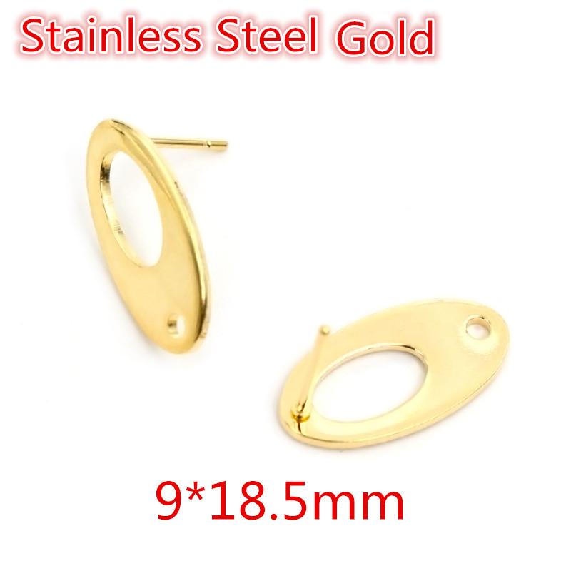 20pcs 316 Stainless Steel Geometric Polygonal Earring Stud Earring Hooks Posts Connector For DIY Earring Jewelry Making Supplies