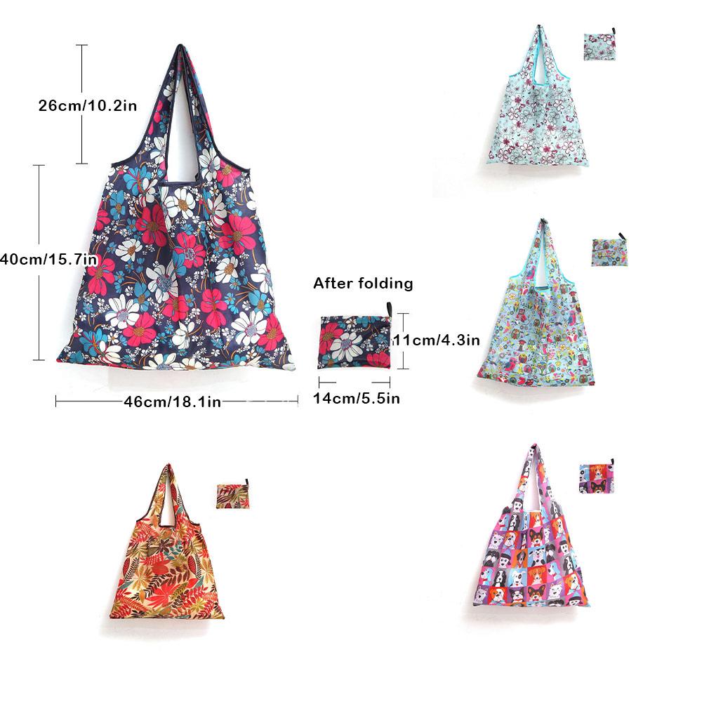 Women Men Shopping Bag Reusable Portable Grocery Pouch Traveling Vegetables Fruits Wallet Keys Phone Storage Handbag