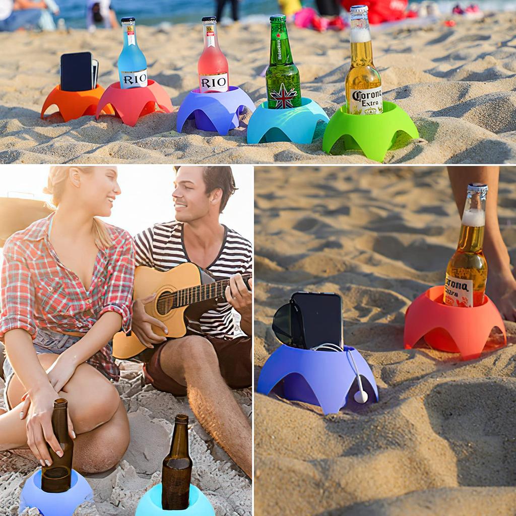 Beach Cup Holder Trip Must Haves Sand Cup Holders for Women Adults Family Friends Beach Vacation Essentials Supplies Accessories