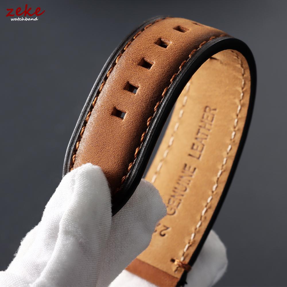 20mm 22mm 24mm Retro Calfskin Watch Band Women Men Wristband Brown Blue Universal Replacement Strap for Seiko Bracelet for Omega