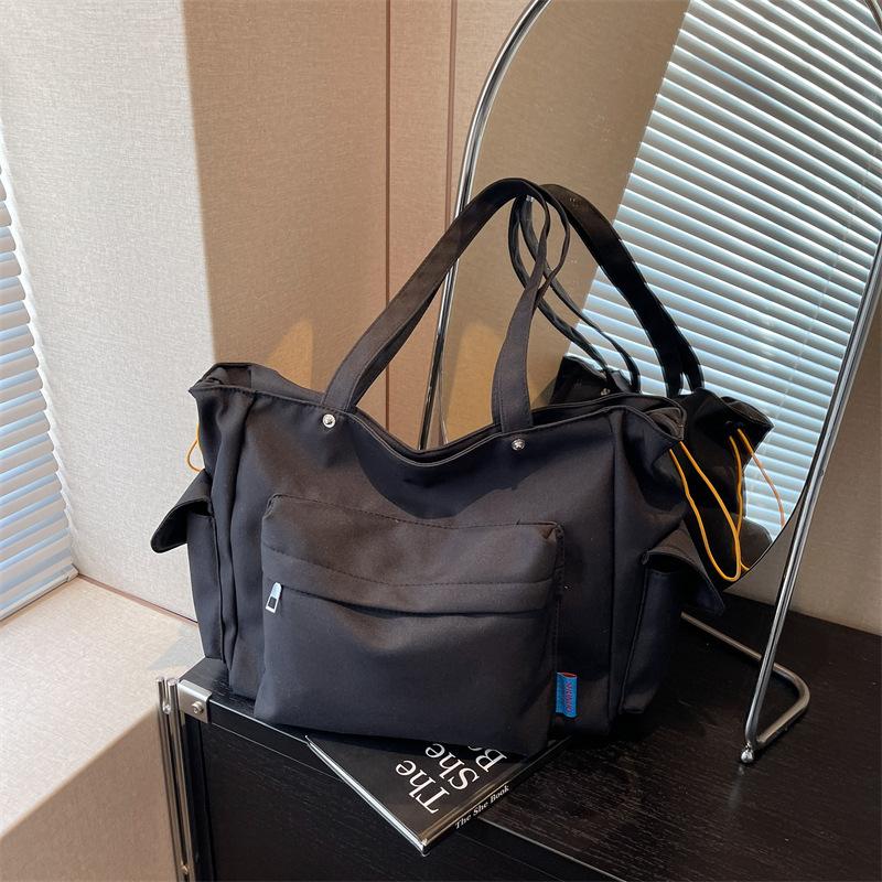 Large Capacity Bag Women's New Fashion Commuter Shoulder Armpit Bag Student Class Portable Tote Bag