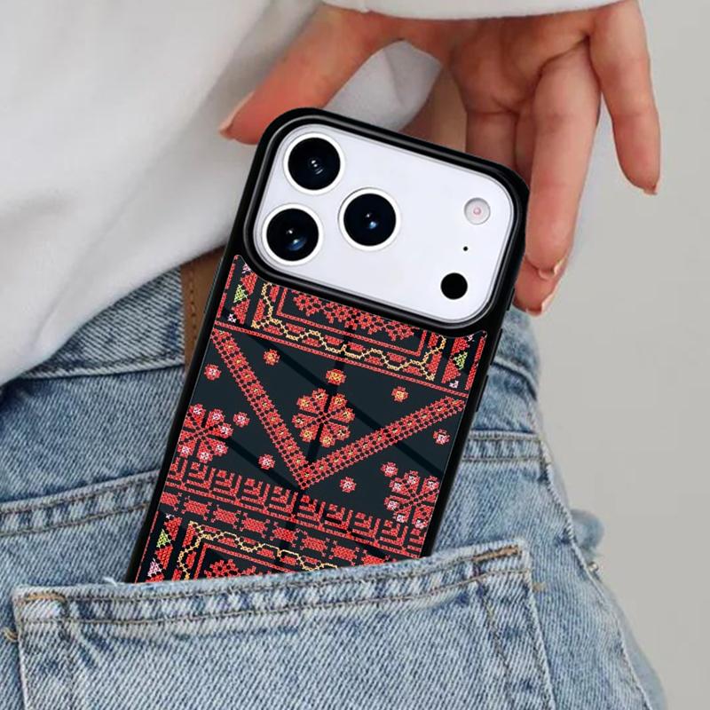 Embroidery Flowers Phone Case for iPhone 16e 15 14 13 12 17 Pro Max Plus Air 17pro Cover Coque