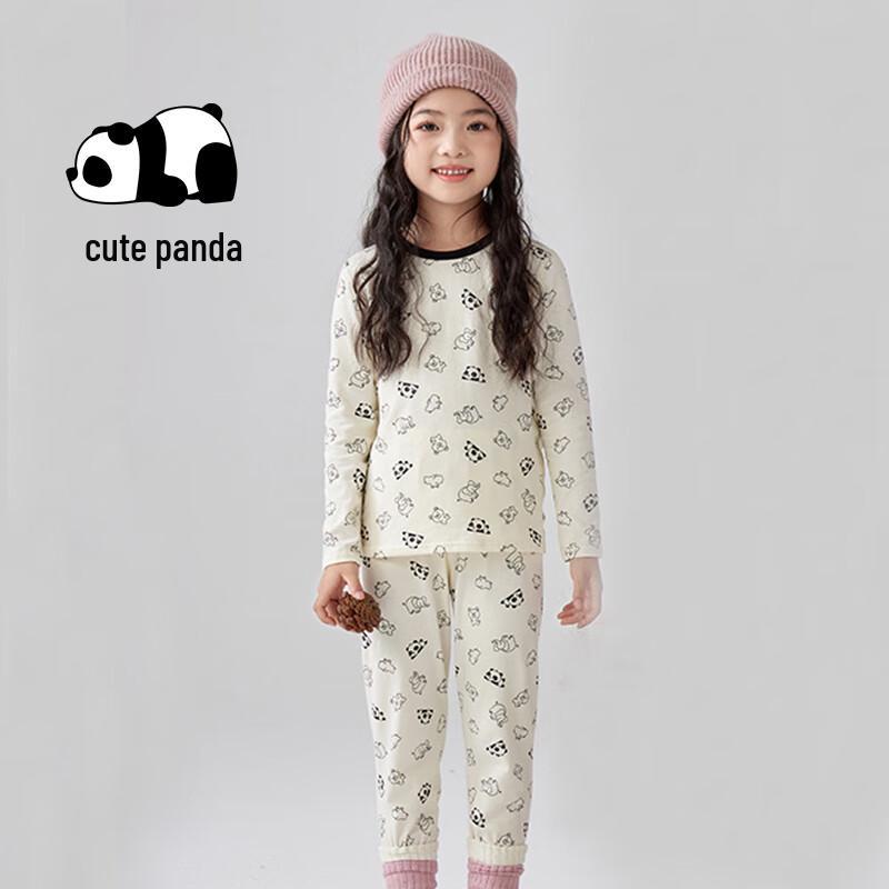 Xueqiman Kids' Pure Cotton Antibacterial Thermal Underwear Set