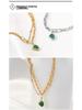 18K Vintage Hong Kong Style Double-Layer Titanium Steel Bracelet for Women