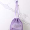 Fashion Mesh Drawstring Cosmetic Bag Portable Travel Storage Bag Large Capacity Transparent Lazy Bathroom Toiletries Bag