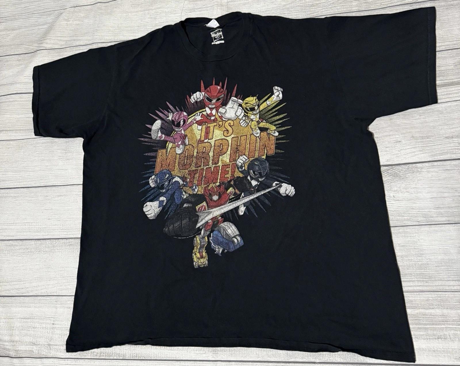 

Power Rangers T Shirt It’s Morphin Time Characters Size 2XL 90s Retro See Dimen 3XL