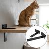 Metal Floating Shelf Brackets Heavy Duty 90 Degree Support Bookshelf Holders L-shape Partition Wall Shelves Bracket with Screw