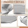 Polished Stainless Steel Oil Filter Tray, Reusable Round Mesh Basket for Frying/Grilling,All-Season Kitchen Strainer with Handle