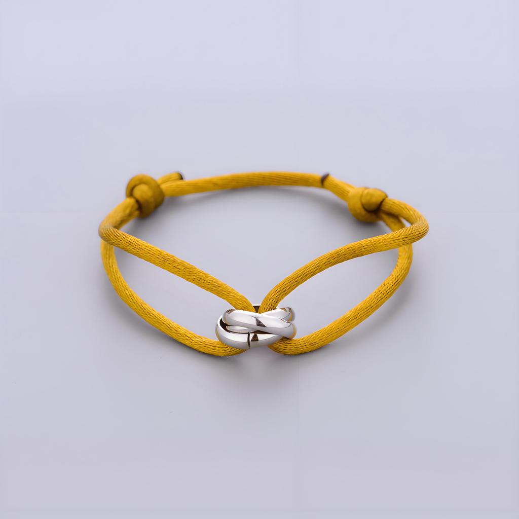 Verstellbares geflochtenes Seilarmband, einfacher Schmuck, Geschenk für Freunde, Paar, Freundschaft, Metallschnalle, Ring, Kette