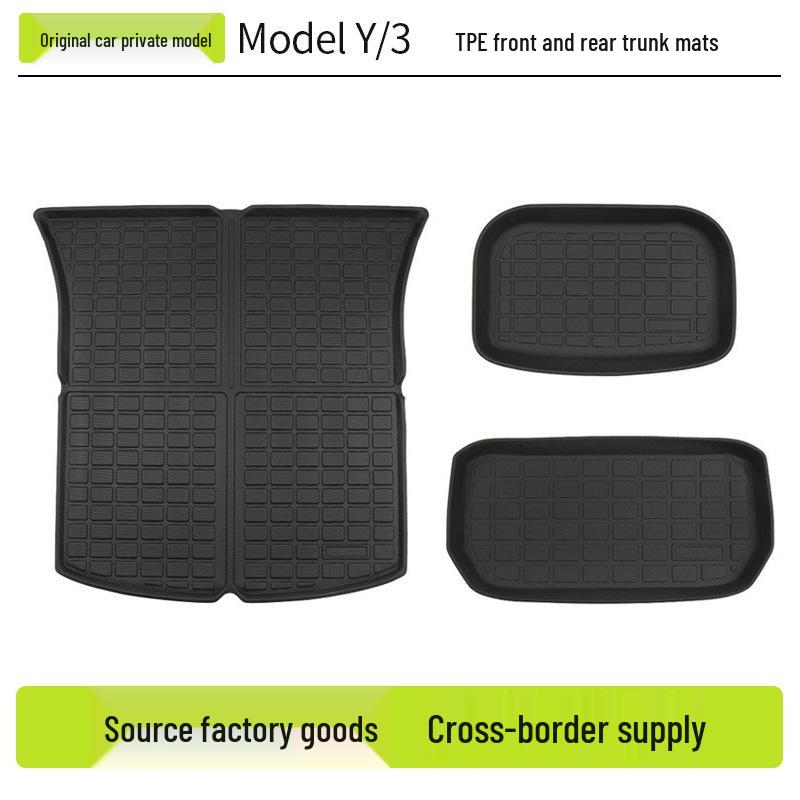 Tesla Model Y/3 Waterproof Front and Rear Trunk Mats - Full Coverage Accessories