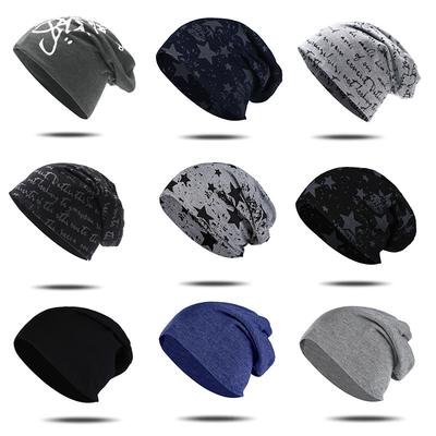 Autumn and Winter Thin Hip Hop Letter Graffiti Knitted Hat for Men Warm and Fashionable Star Pullover Hat Baotou Confinement Hat for Women