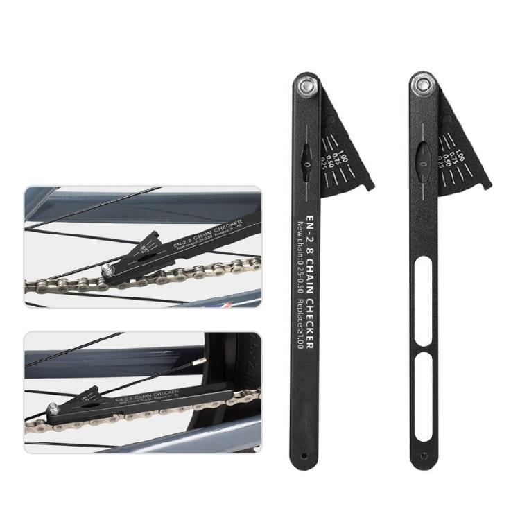 Professional Cycling Chain Checking Tool Accuracy Engineered Aluminum Alloy Wear Gauge for Efficiency Cycling Accessorie