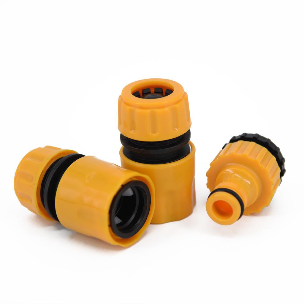 3Pc Garden Car Water Hose Pipe Tap Connector Connection Fitting Adapter Hosepipe