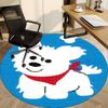 1PC Puppy Love Office Round Area Rug, Mat Suitable For Office, Under Office Chairs Bedroom Living Room Home Decor, Room Deco