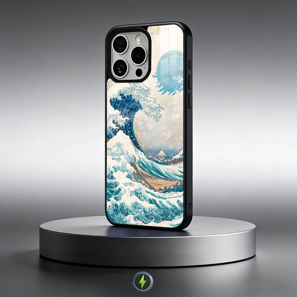 Japanese Ukiyo-e Ocean Waves  Phone Case For iPhone17,16,15,14,13,12,11 Plus,Pro Max Magnetic For Magsafe Wireless Charging