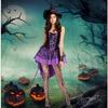 Plus Size XXL-S Halloween heksekostyme for kvinner Voksen Sexy Lilla Svalehaleseler Kjole Hatt Karnevalsfest Kvinnedress