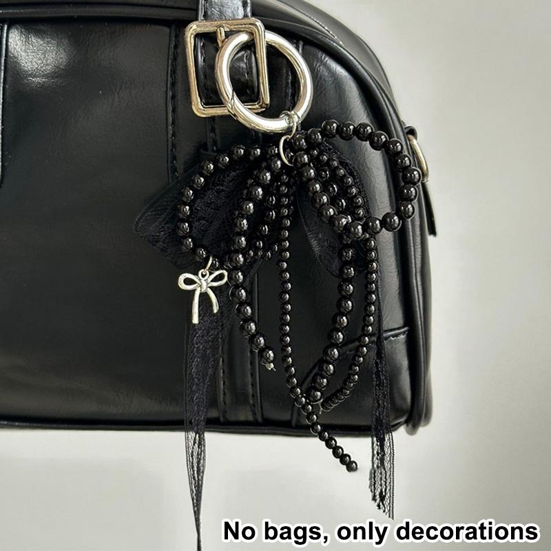 

1 шт. Рюкзак Брелок Украшение Милый Ручной Работы Белый Бисером Бантик Кружево Подвески Шармы для Сумки Брелок Аксессуары