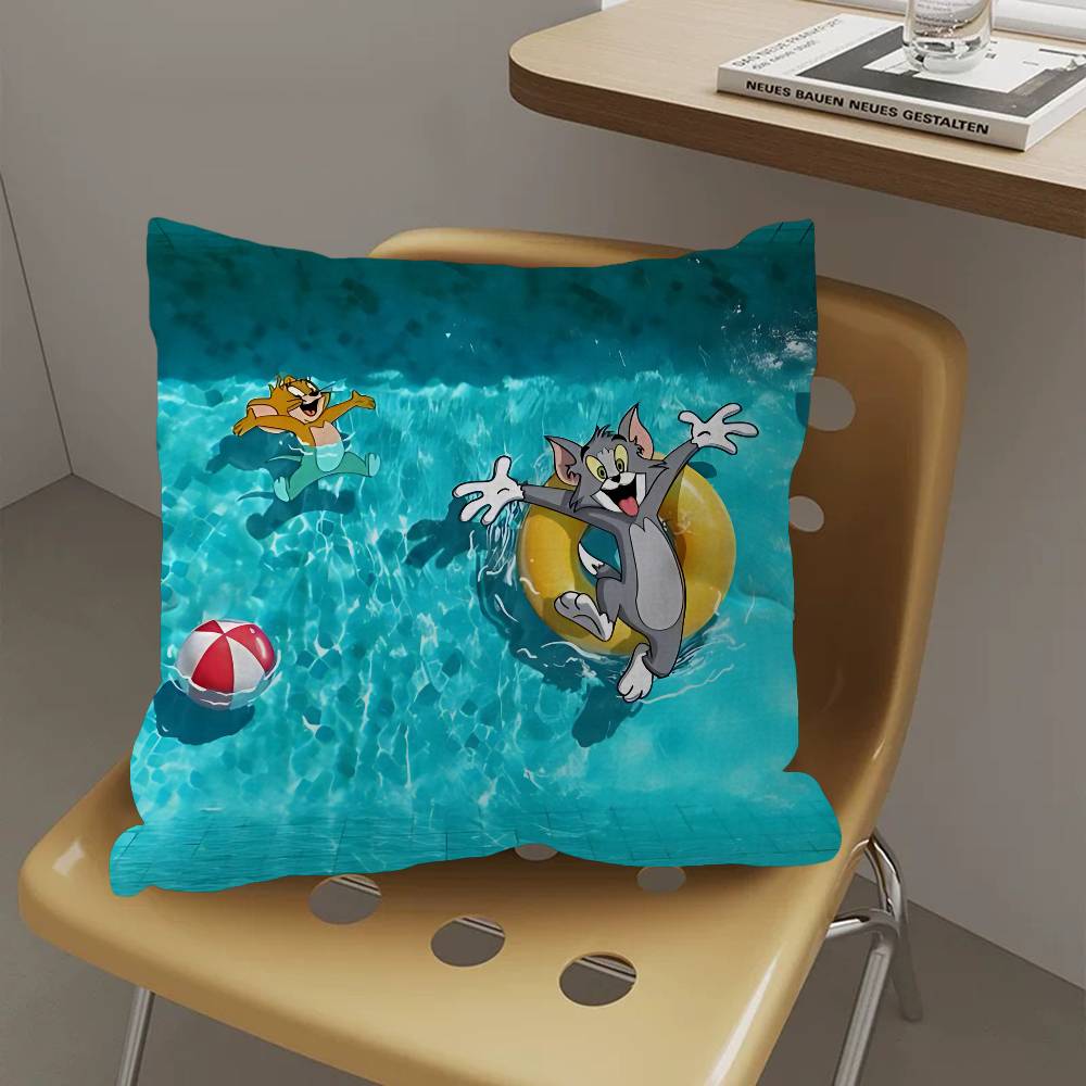 J-Jerrys T-Toms Anime Pillowcase toon Gift Cushion Cover Bedroom Home Sofa Chair Seat Decor pillow case