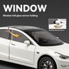 1/24 Scale Tesla Model3 Towing RV Alloy Model, Open Door Car Ornaments for Children's Sound and Light Toys To Give Gifts To Boys