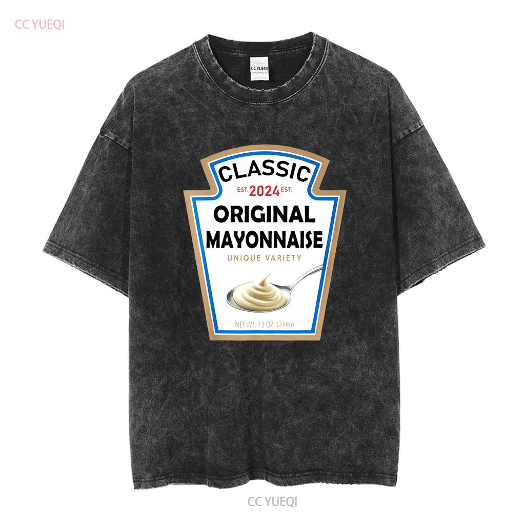 Mayonnaise Halloween Costume Family Matching Ketchup T Shirt vintage Washed fashion streetwear homme Slightly