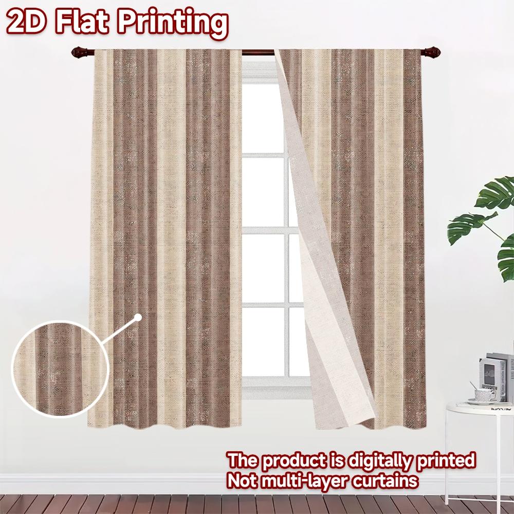 1pc 2D flat Photography Backdrop Popular Backdrop Brown and Beige Stripes 100% Polyester Vibrant Reunion Use for Holiday parties