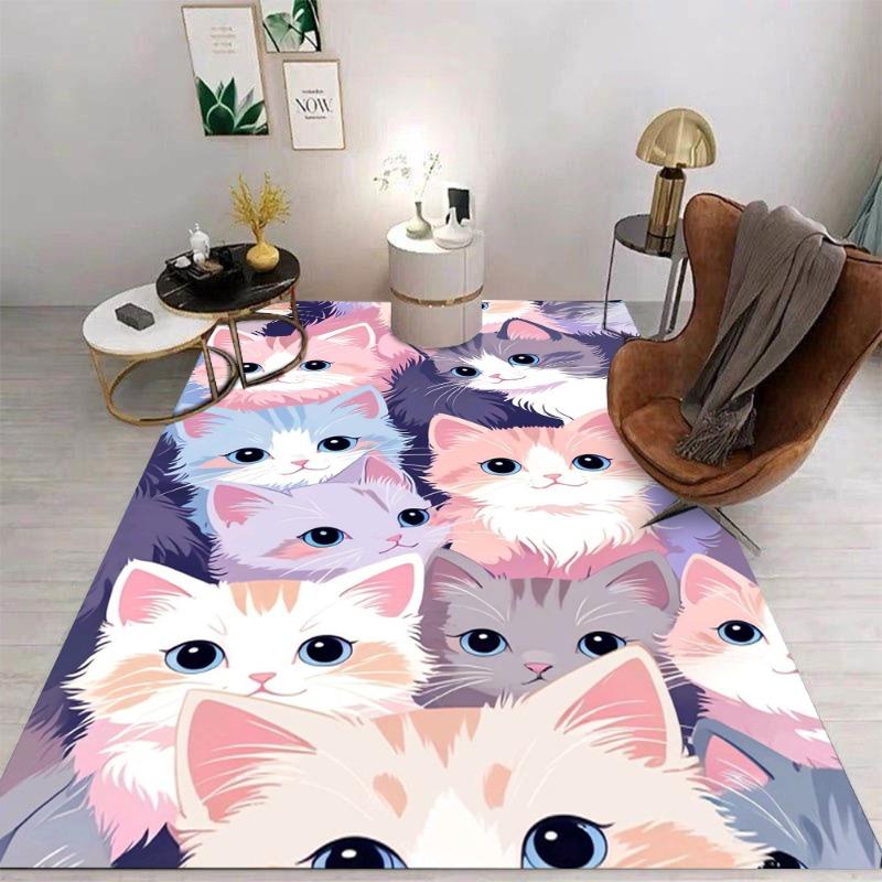 Kreative Niedliche Cartoon Katze Fußmatte Badezimmermatte Kinderzimmer Schlafzimmer Dekoration Balkon Rutschfeste Fußmatte Wohnzimmerdekor Teppich