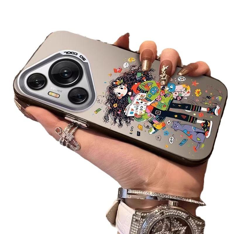 Fashion Girl Mobile Phone Case Is Suitable for Huawei Mate60pro Mobile Phone Case P70 New Honor 100nova12/11