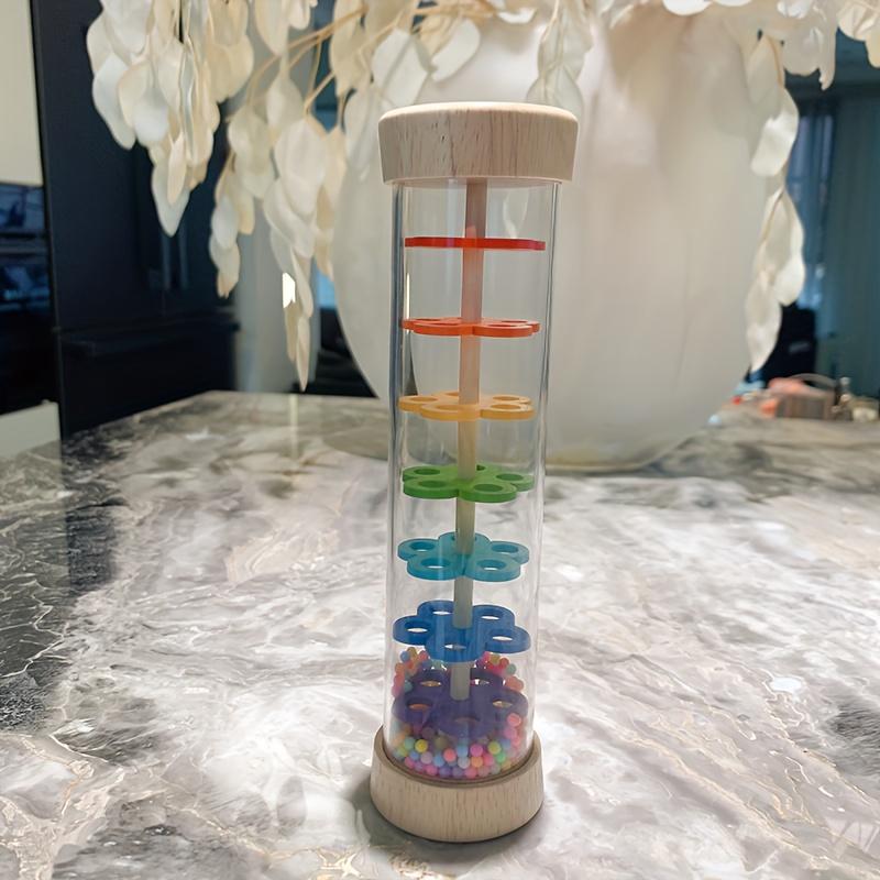 

Деревянная трубка с дождевым звуком Альф, игрушка для сенсорной стимуляции раннего развития, имитация звука дождя, песочные часы, успокаивающая игрушка для хватания для младенцев радужный