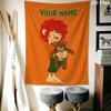 Custom Name Pumuckl Wall Tapestry Aesthetic Wall Hanging Printed Fabric Blanket Decorative Tapestries for Bedroom Living Room Home Decor